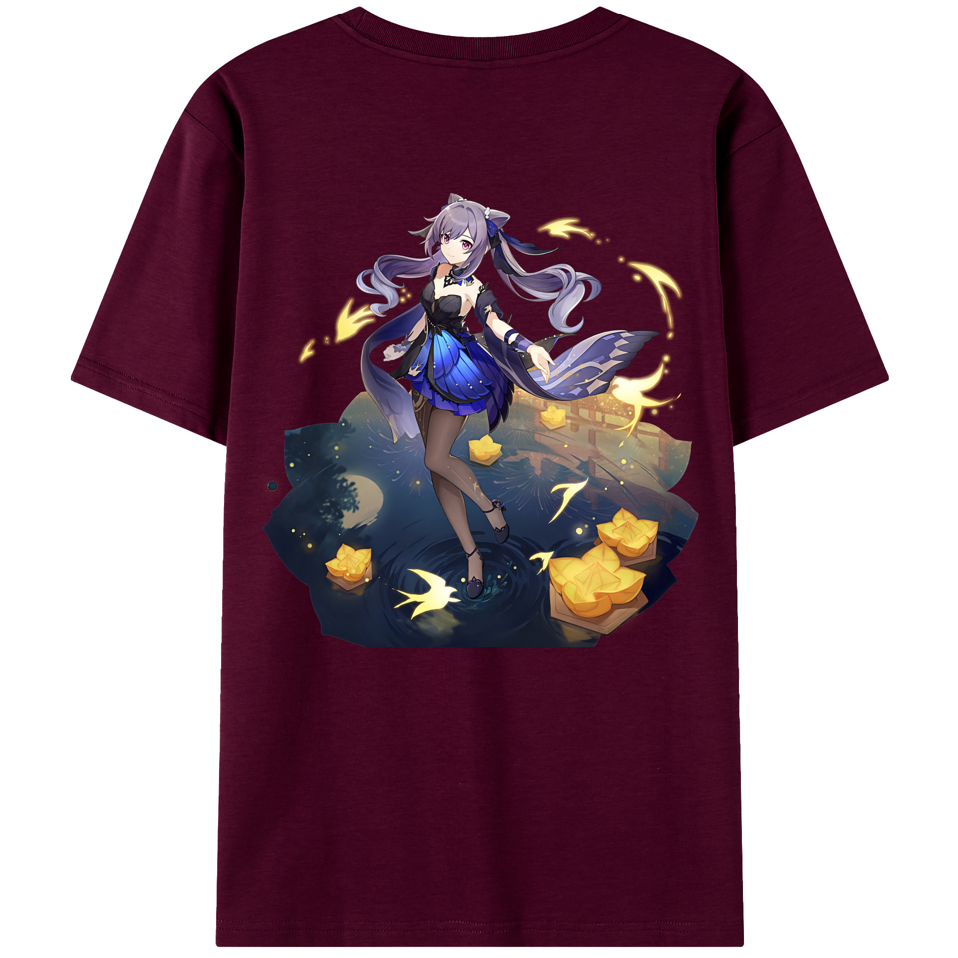 げんし神 刻晴 こくせい genshin Kokusei レディース半袖Tシャツ(バックプリント)